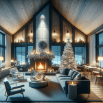 Modern Christmas Cabin – Ai Generated Image – Royalty FREE Download