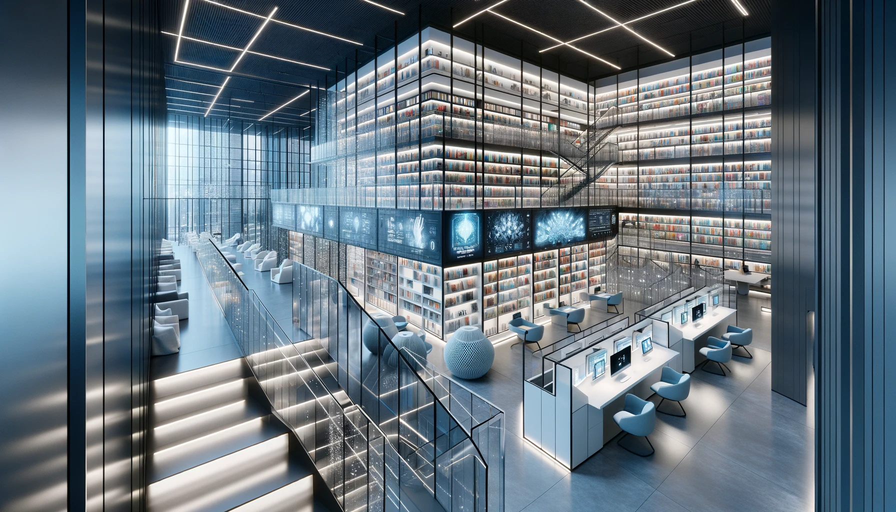 Modern High Tech Library