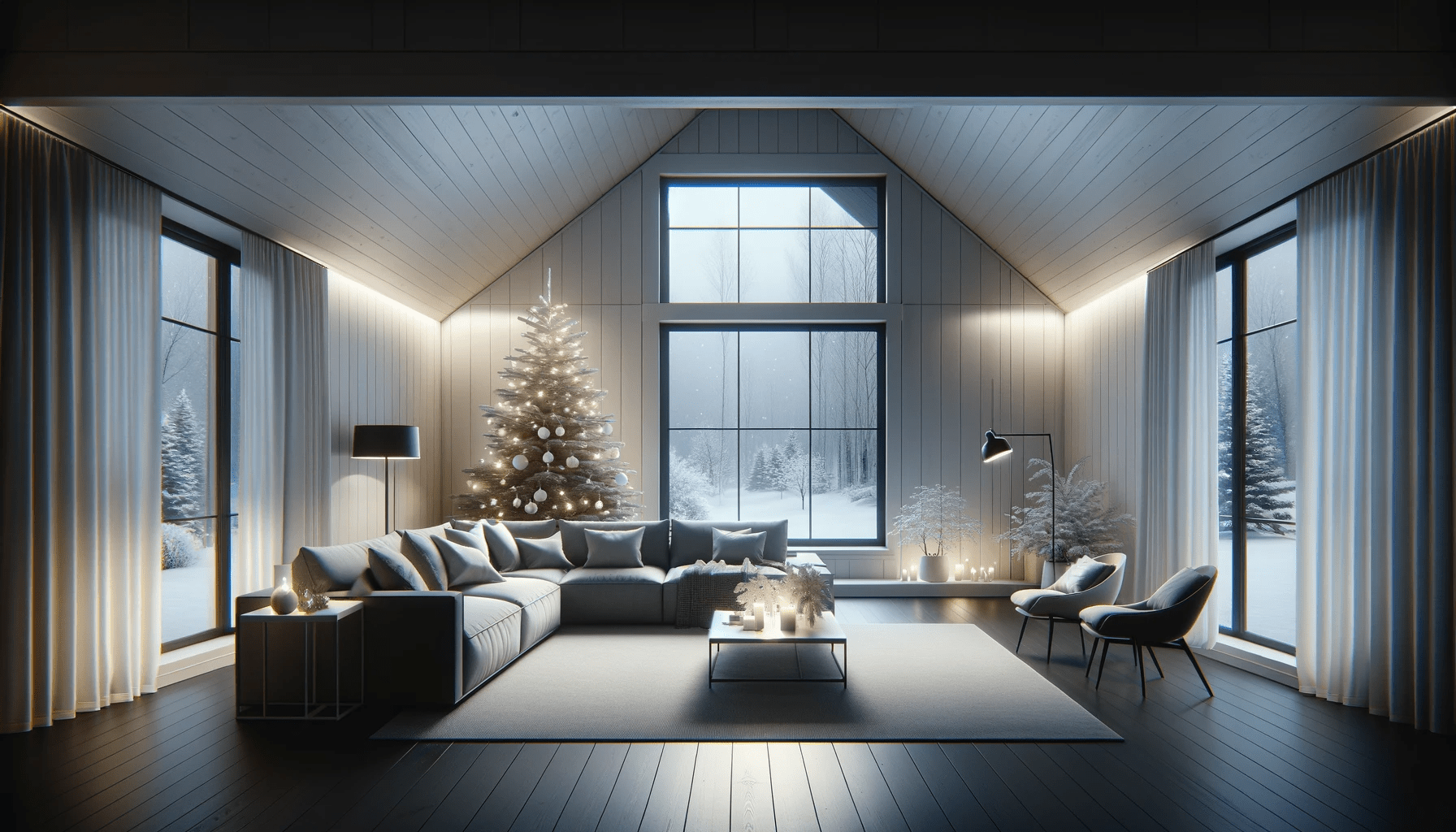 Modern Living Room Christmas