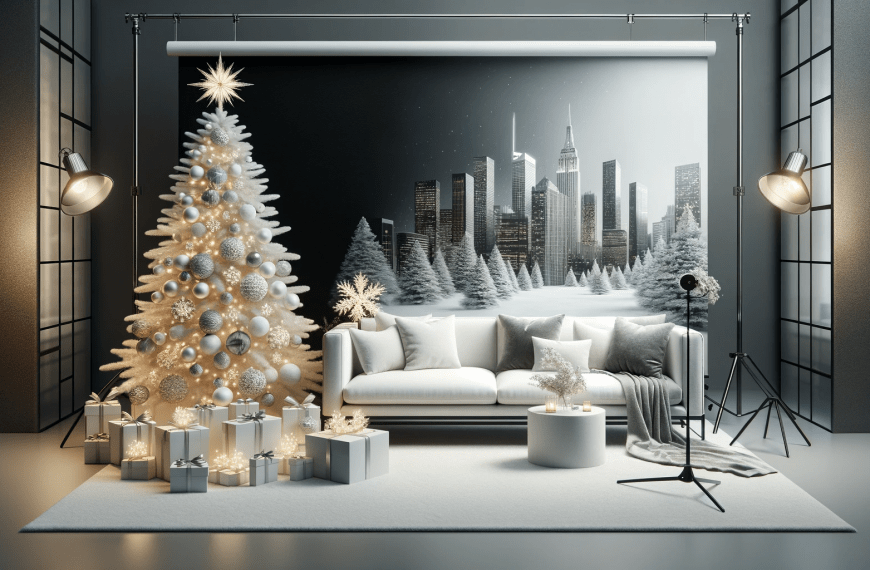 Modern elegant Christmas backdrop