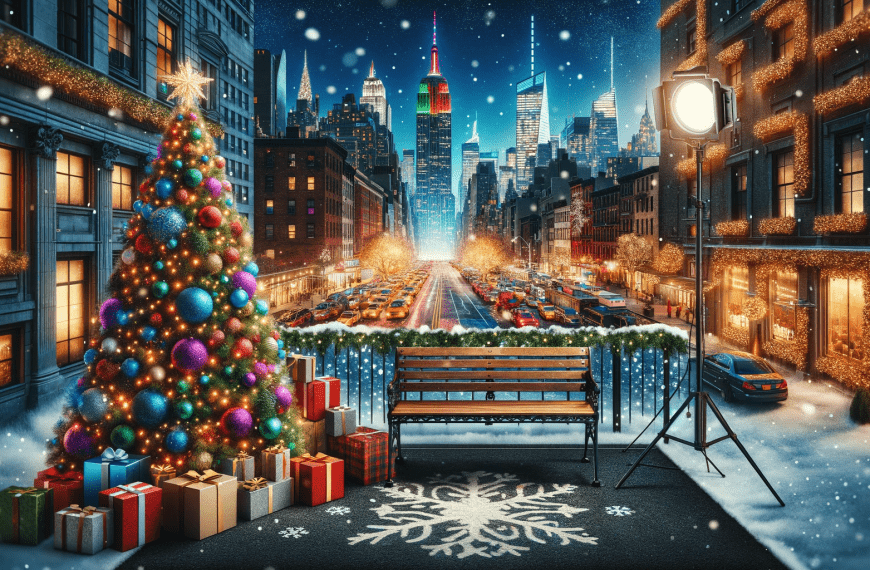 New York Christmas background