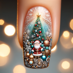 Christmas Nail Art Elf Presents Candy Cane – FREE Image Download