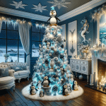 Snowman Christmas tree 2 – Ai Generated Image – FREE Download