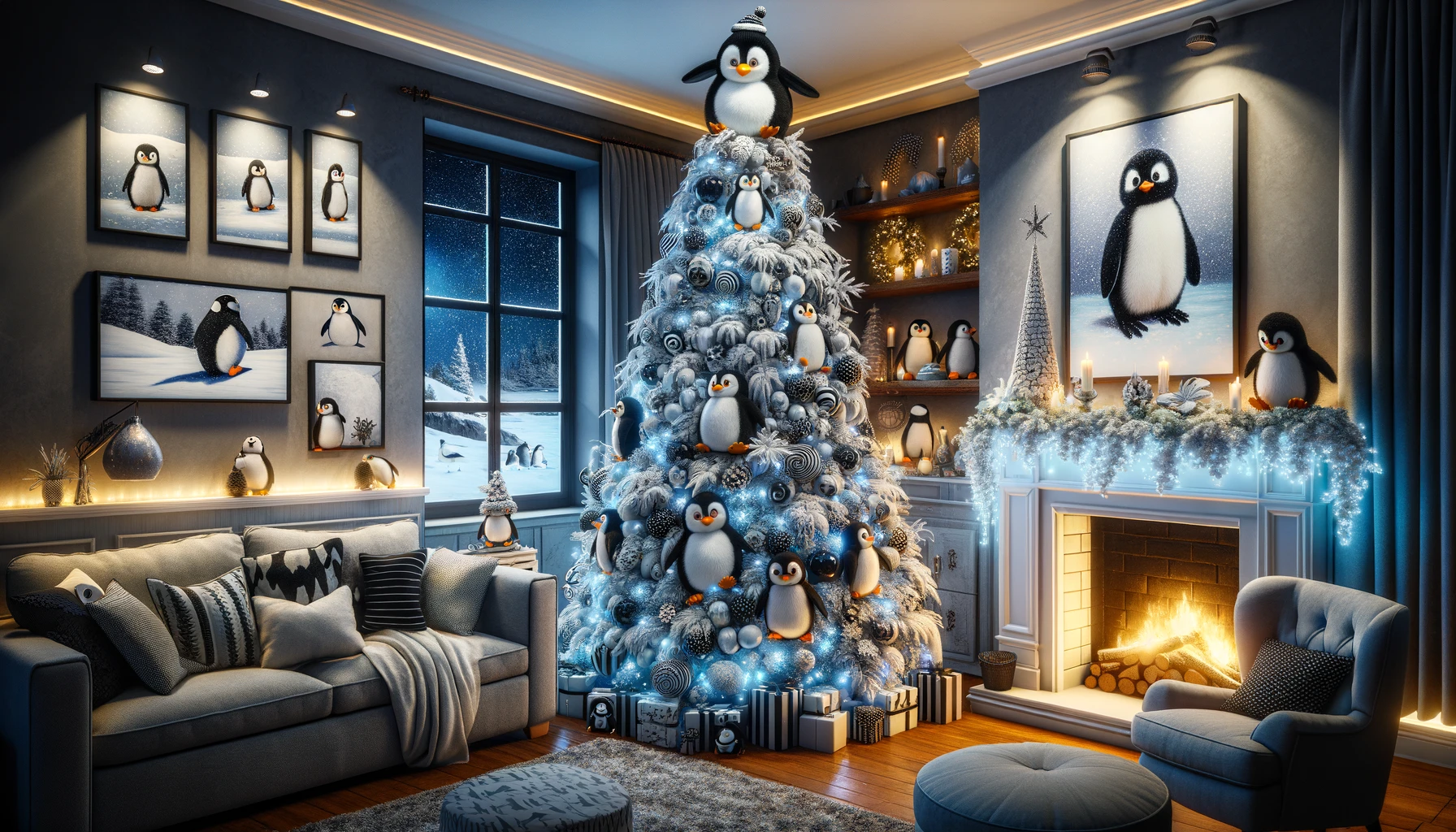 Penguin Christmas tree