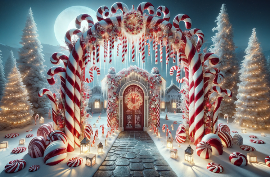 Peppermint Candy Cane Decorations House