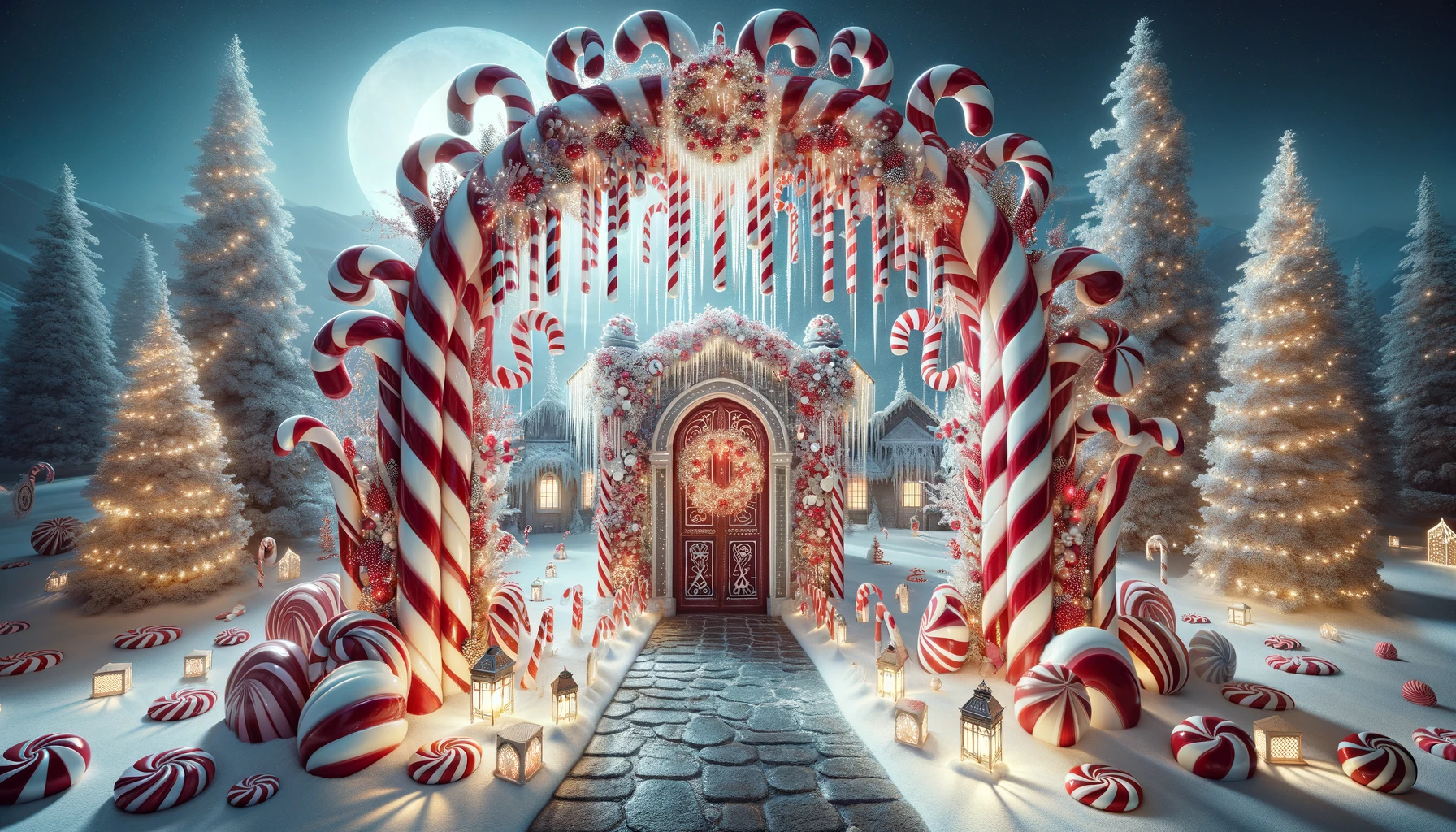 Peppermint Candy Cane Decorations House