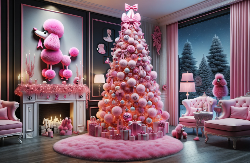 Pink Poodle Christmas Tree