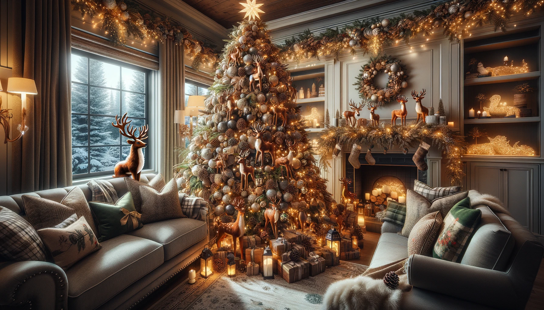 Reindeer Themed Christmas Tree