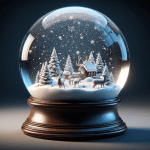 Cottage and Forest Snow Globe – FREE Image Download