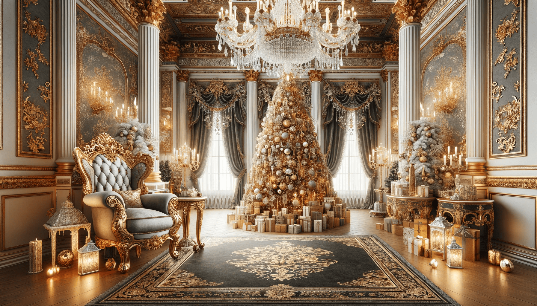 Royal elegant Christmas backdrop