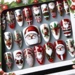 Christmas Holly Wreaths Acrylic Nail Art Packaged – FREE Image Download