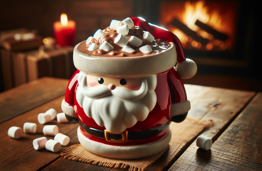 Santa Mug Chocolate Pudding Marshmallows