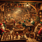 Christmas Elf working in Santa’s Workshop circa 2030 – FREE Image Download