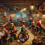 Santas elf working in his workshop circa 2015- FREE Image Download