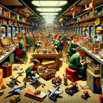 Santas workshop circa 2010 With Elves Working on Toys for Christmas – FREE Image Download