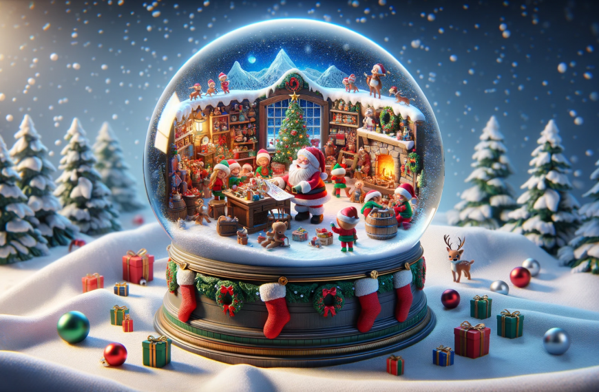 Santa’s Workshop Snow Globe