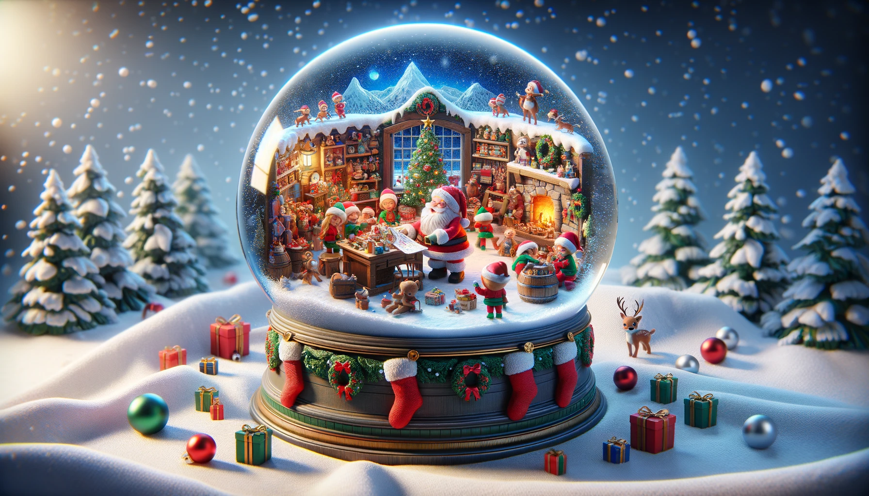 Santa’s Workshop Snow Globe