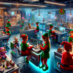 Elf Santas Workshop 1950 – FREE Image Download