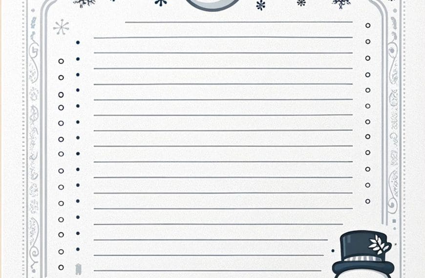 Snowman winter stationery scaled