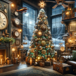 Horse Christmas Tree – Ai Generated Image – FREE Download