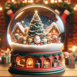 Cottage and Sleigh Christmas Snow Globe – FREE Image Download