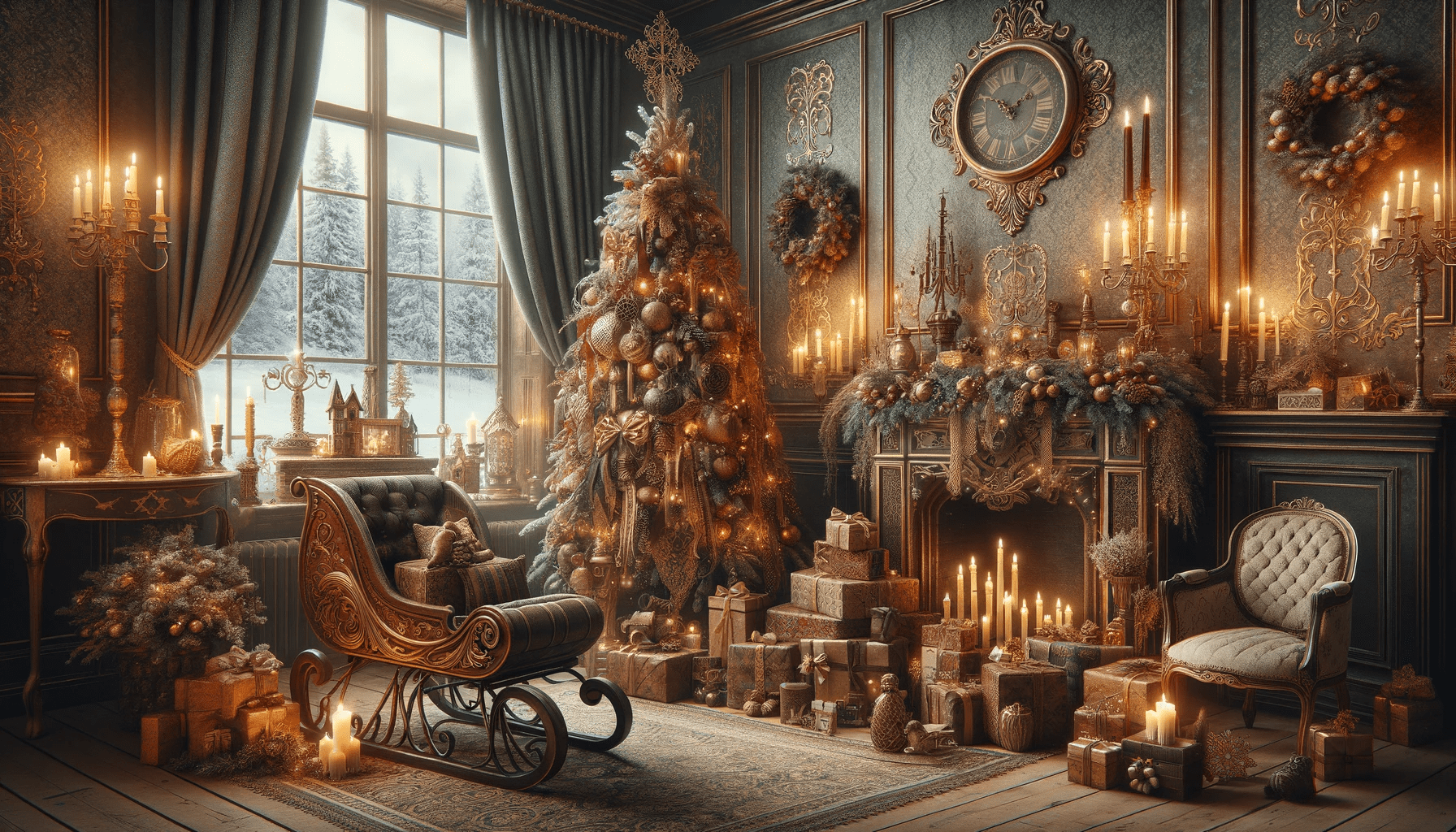 Victorian Christmas backdrop