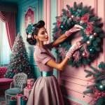 Pink and Teal Advent Calendar – Ai Generated Image – FREE Download