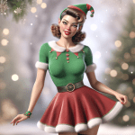 Woman on Christmas Rocking Horse – Ai Generated Image – FREE Download