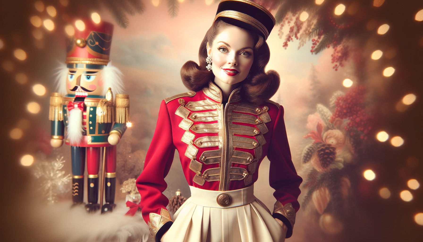 Woman in Nutcracker Outfit