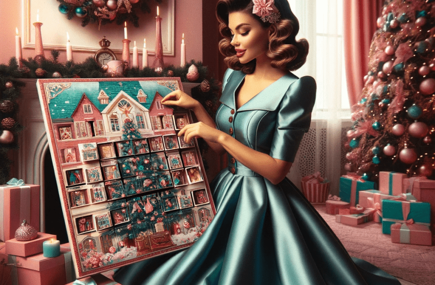 Woman with advent calendar