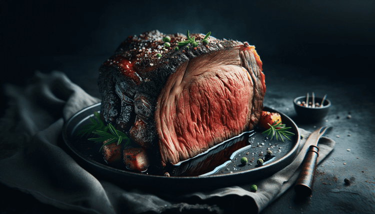 beautiful prime rib dinner