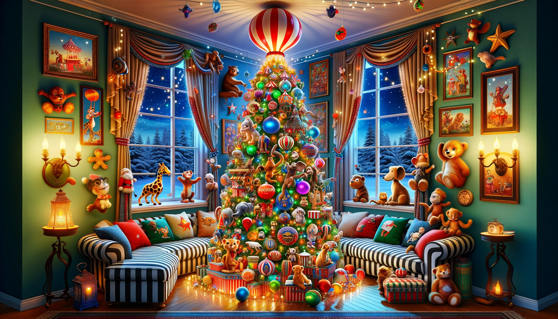 circus Animals Christmas Tree