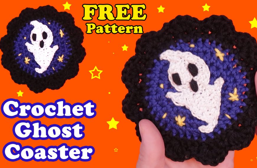 ghost coaster free crochet pattern