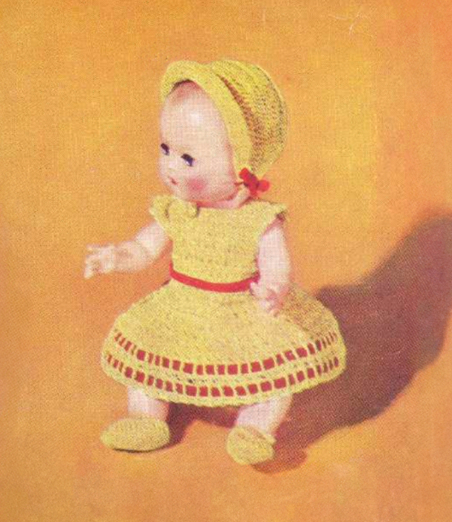 Crochet doll outfit