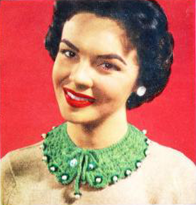 Crochet Collar with Beads and Sequins