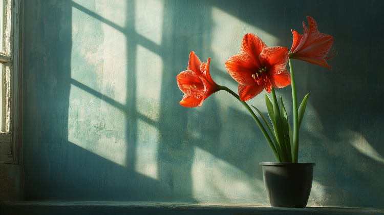 Amaryllis in a vase