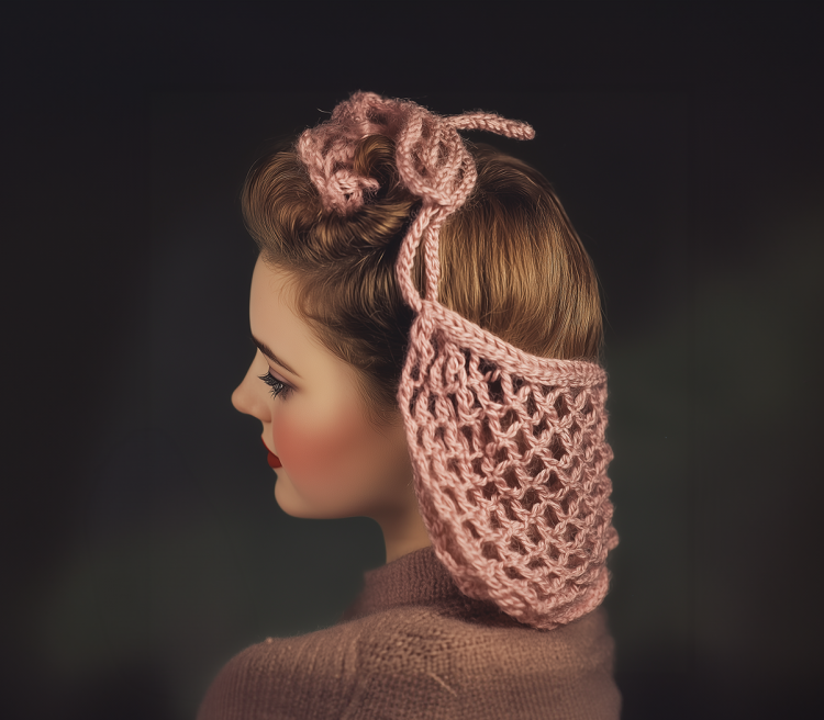 Beaded Hair Snood Ai Augmented Image