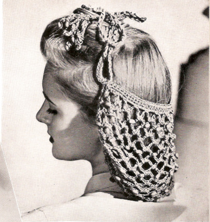 Beaded Hair Snood Original Pattern Photo