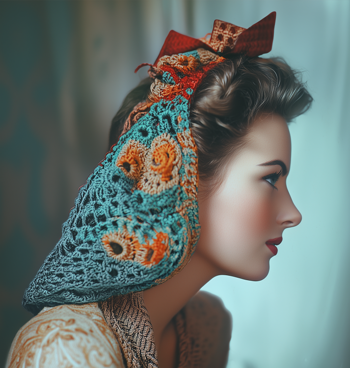 Bow Hair Snood Ai Augmented Image