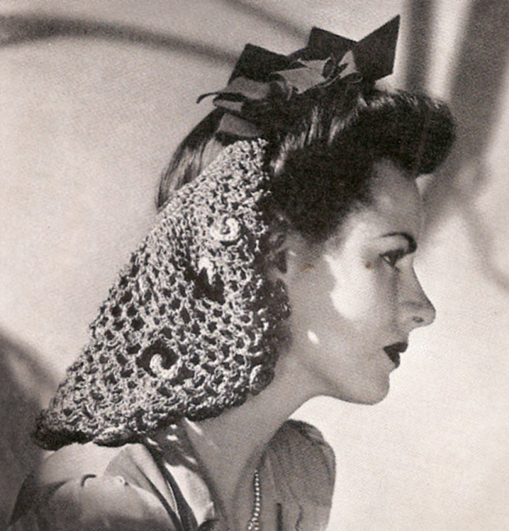 Bow Hair Snood Original Pattern Photo