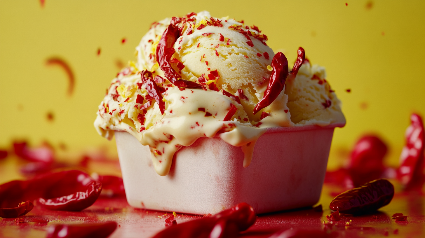 Chili spice ice cream ai generated image