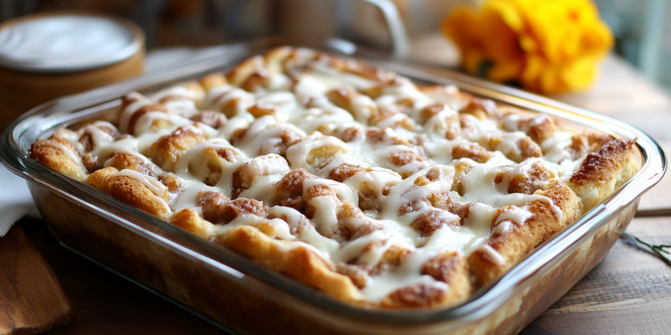 Cinnamon Roll Casserole Ai Generated Illustration