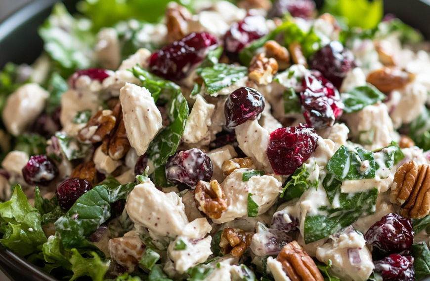 Cranberry pecan chicken salad Ai generated image