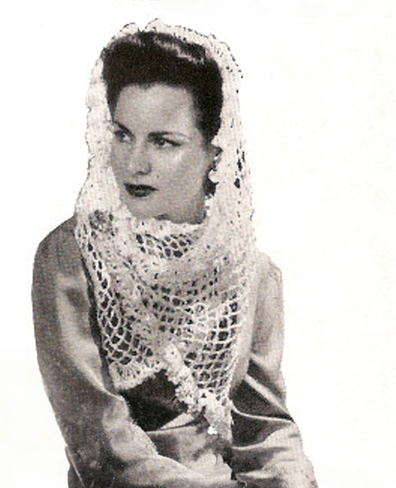 Lace edge crochet shawl original pattern image