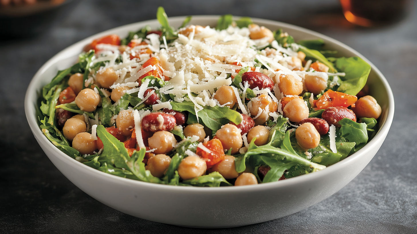 Lemony Caesar Dense Bean Salad Ai Generated image