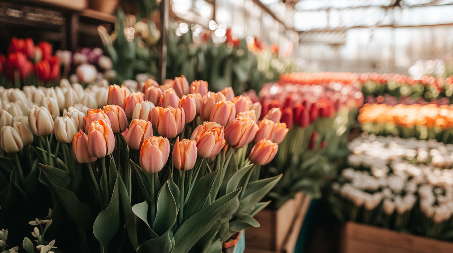 pretty tulips ai generated image