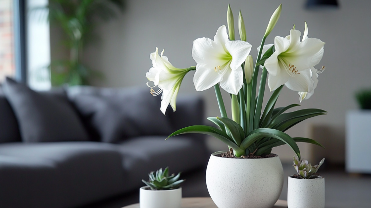 white Amaryllis flowers